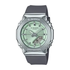 CASIO G-SHOCK Montre Vert cadran argenté fond vert bracelet résine noir Best