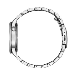 CITIZEN Montre Platform Auto Bleu cadran argenté fond bleu bracelet acier argenté Hot