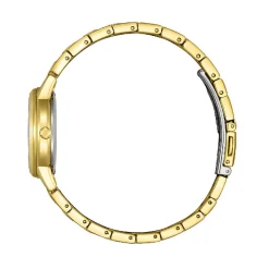 CITIZEN Montre Platform Femme Nacre Blanche cadran doré fond nacre blanche bracelet acier doré Best