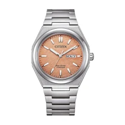 CITIZEN Montre Super Titanium 39.5 Pêche cadran argenté fond pêche bracelet titane argenté