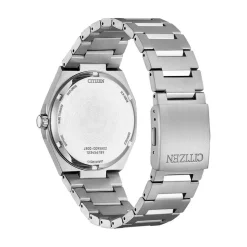 CITIZEN Montre Super Titanium 39.5 Pêche cadran argenté fond pêche bracelet titane argenté