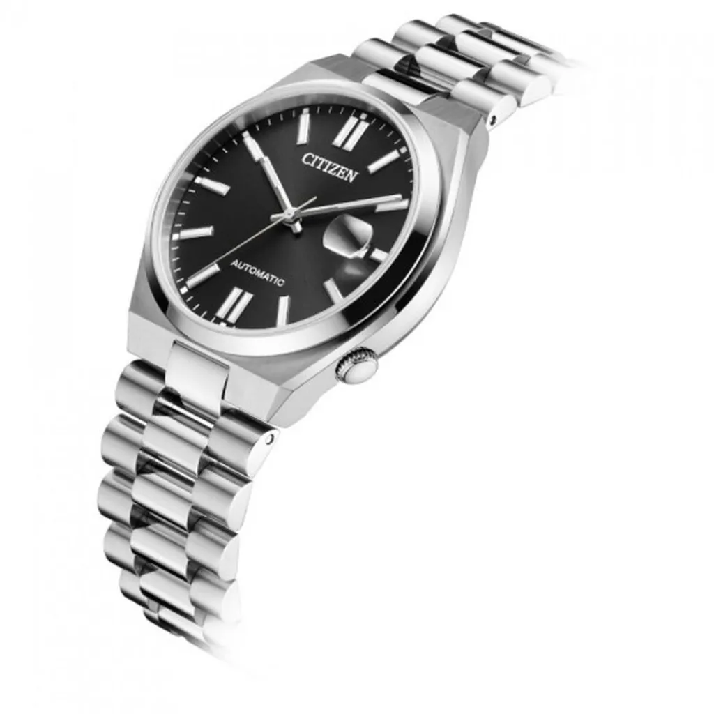 CITIZEN Montre Tsuyosa Nj0150 Noir cadran argenté fond noir bracelet acier argenté Clearance