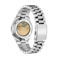 CITIZEN Montre Tsuyosa Nj0150 Jaune cadran argenté fond jaune bracelet acier argenté Clearance