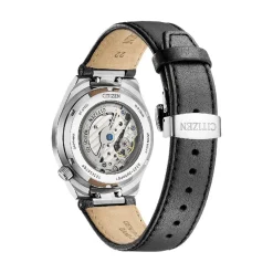 CITIZEN Montre Tsuyosa Nk5010 Gris cadran argenté fond gris bracelet cuir de veau noir Clearance