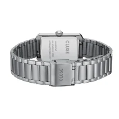 CLUSE Montre Belissena Blanc cadran argenté fond blanc bracelet acier argenté Outlet