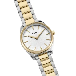 CLUSE Montre Feroce Mini Argenté cadran bicolore fond argenté bracelet acier bicolore Outlet