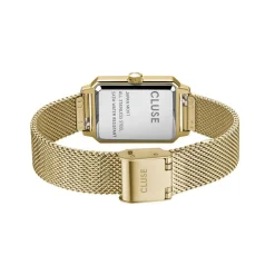 CLUSE Montre Fluette Blanc cadran doré fond blanc bracelet acier doré Sale