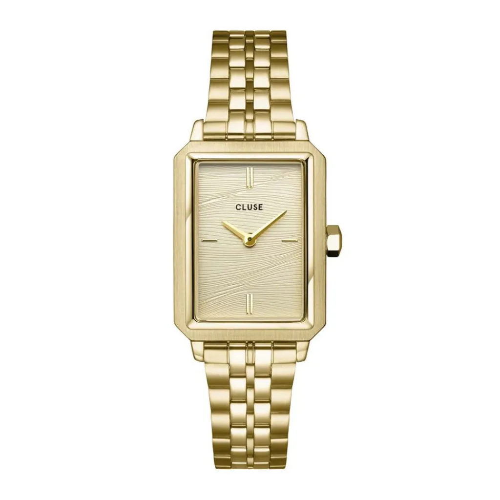 CLUSE Montre Fluette Doré cadran doré fond doré bracelet acier doré Best