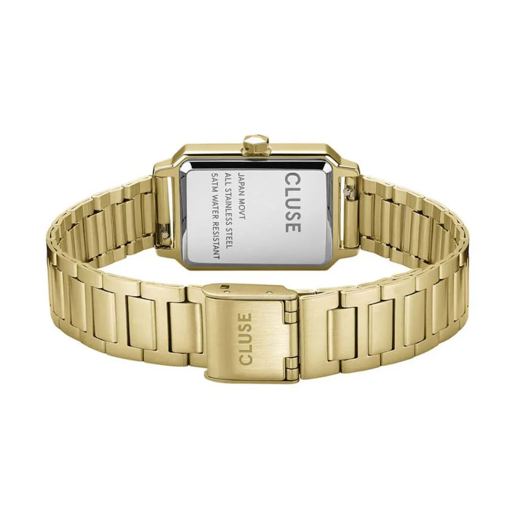 CLUSE Montre Fluette Vert cadran doré fond vert bracelet acier doré New