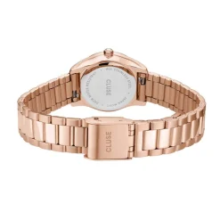 CLUSE Montre Féroce Mini Noir cadran rose fond noir bracelet acier rose Best