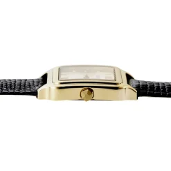 CLUSE Montre Gracieuse Champagne cadran doré fond champagne bracelet cuir de vache noir Hot