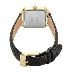 CLUSE Montre Gracieuse Petite Blanc cadran doré fond blanc bracelet cuir noir Online