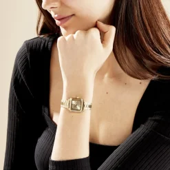 CLUSE Montre Gracieuse Petite Champagne cadran doré fond champagne bracelet acier doré Best