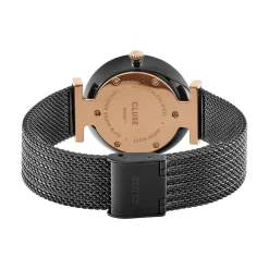 CLUSE Montre Triomphe Noir cadran noir fond noir bracelet acier noir