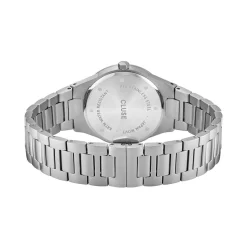 CLUSE Montre Vigoureux Blanc cadran argenté fond blanc bracelet acier argenté Clearance