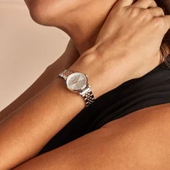 CODHOR Montre Alix Argenté cadran bicolore blanc / rose fond argenté bracelet acier bicolore New