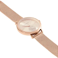 CODHOR Montre Amele Dore Rose cadran doré rose fond doré rose bracelet acier doré rose Best