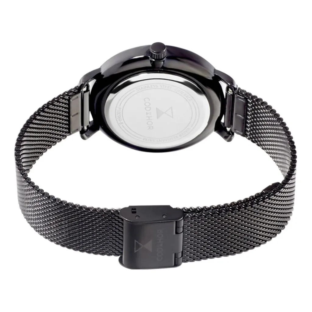 CODHOR Montre Amele Noir cadran noir fond noir bracelet acier noir Online