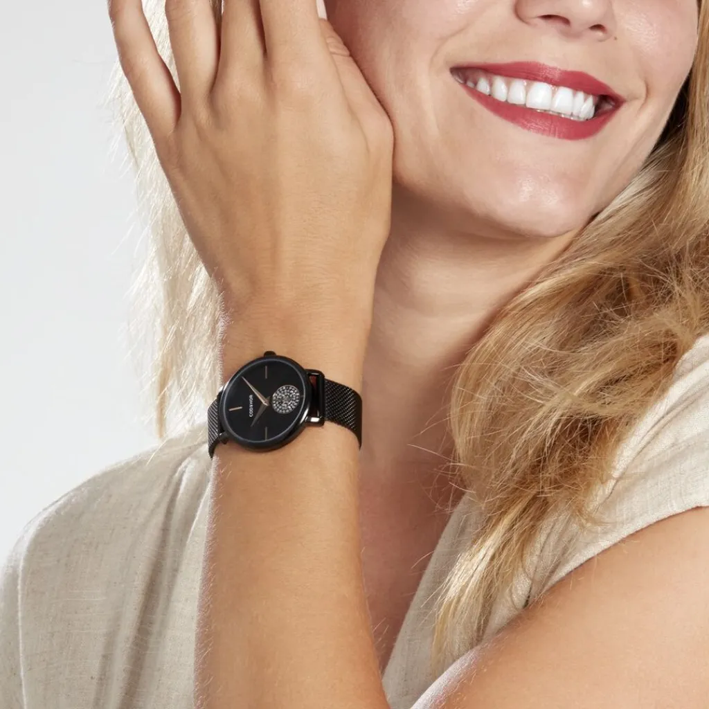 CODHOR Montre Amele Noir cadran noir fond noir bracelet acier noir Online