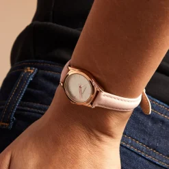 CODHOR Montre Anais Argenté cadran rose fond argenté bracelet alliage rose New