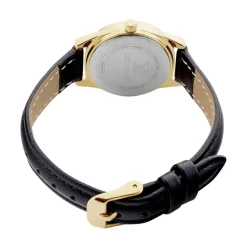CODHOR Montre Anais Argenté cadran doré fond argenté bracelet synthétique noir New