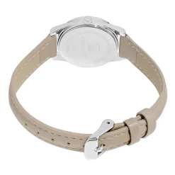 CODHOR Montre Anais Argenté cadran argente fond argenté bracelet synthétique beige Best