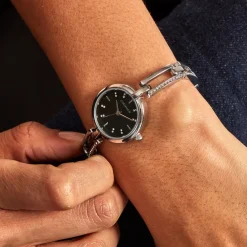 CODHOR Montre Andrea Vert cadran argenté fond vert bracelet alliage argenté Clearance