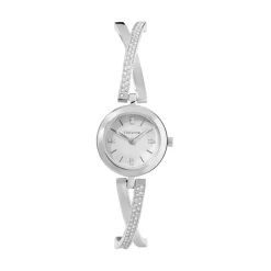 CODHOR Montre Anita Argenté cadran argenté fond argenté bracelet alliage argenté New