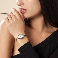 CODHOR Montre Anita Argenté cadran argenté fond argenté bracelet alliage argenté New