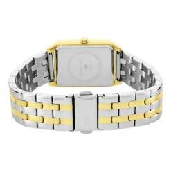 CODHOR Montre Arianne Blanc cadran doré fond blanc bracelet acier bicolore