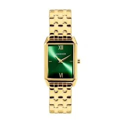CODHOR Montre Arianne Vert cadran doré fond vert bracelet acier doré Outlet
