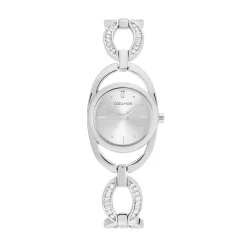 CODHOR Montre Berne Argent cadran argenté fond argenté bracelet alliage argenté New