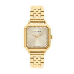 CODHOR Montre Carla Doré cadran doré fond doré bracelet acier doré New