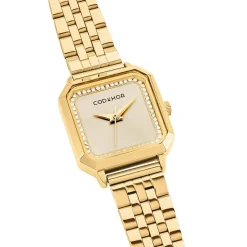 CODHOR Montre Carla Doré cadran doré fond doré bracelet acier doré New