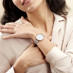 CODHOR Montre Cindy Argent cadran doré rose fond argenté bracelet acier argenté Best