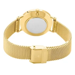 CODHOR Montre Cindy Blanc cadran doré fond blanc bracelet acier doré Best