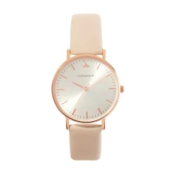 CODHOR Montre Cindy Rose cadran doré rose fond rose bracelet synthétique nude Discount