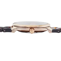 CODHOR Montre Clea Rose cadran doré rose fond rose bracelet acetate marron