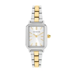 CODHOR Montre Eleonia 2 Argenté cadran argenté fond argenté bracelet alliage bicolore