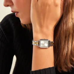 CODHOR Montre Eleonia 2 Argenté cadran argenté fond argenté bracelet alliage bicolore