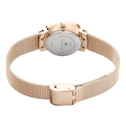 CODHOR Montre Fleur Rose cadran doré rosé fond doré rosé bracelet acier doré rosé Best