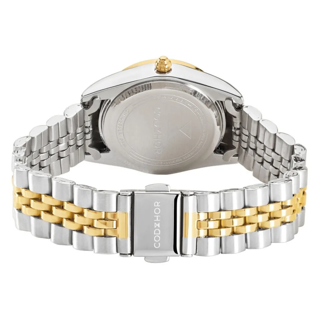 CODHOR Montre Irina Champagne cadran bicolore fond champagne bracelet acier bicolore