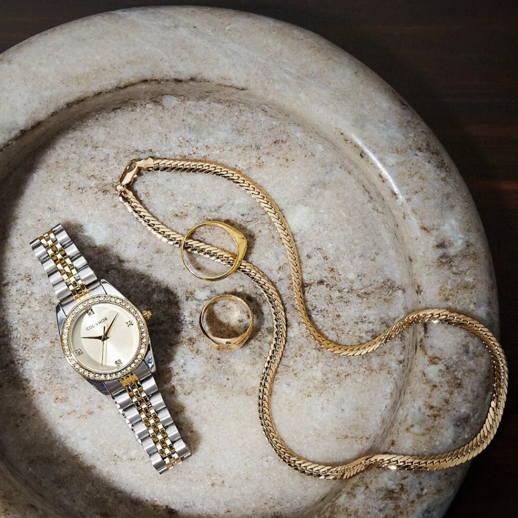 CODHOR Montre Irina Champagne cadran bicolore fond champagne bracelet acier bicolore