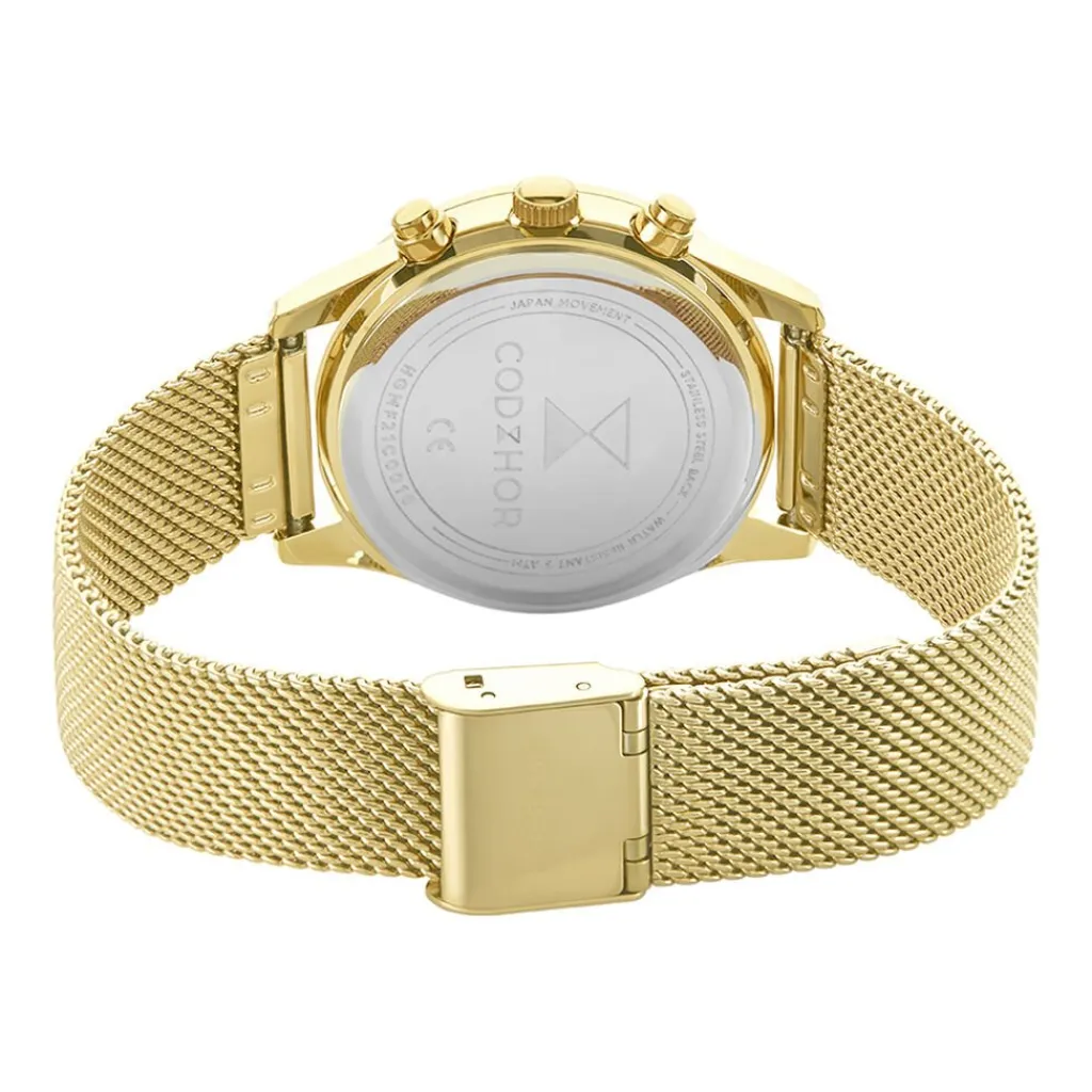 CODHOR Montre Julia Doré cadran doré fond champagne bracelet acier doré Online