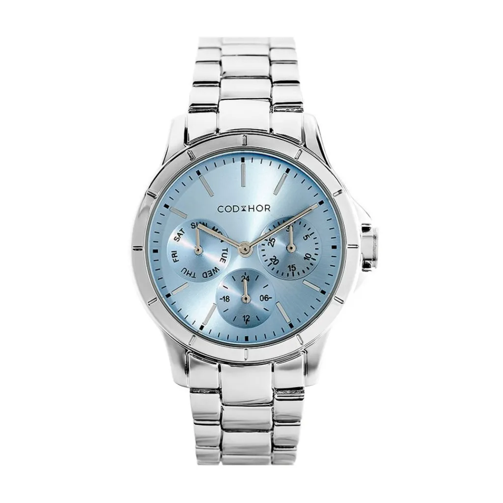 CODHOR Montre Juliette Bleu Sky cadran argenté fond bleu sky bracelet alliage argenté Online