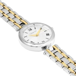 CODHOR Montre Leonie Argenté cadran argenté fond argenté bracelet alliage argenté et doré