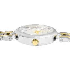 CODHOR Montre Leonie Argenté cadran argenté fond argenté bracelet alliage argenté et doré