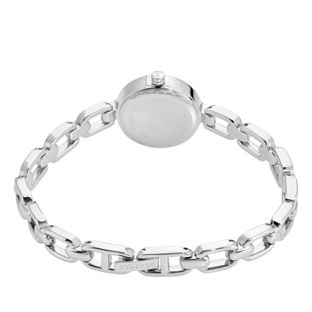 CODHOR Montre Lina Rose cadran argenté fond rose bracelet alliage argenté Best