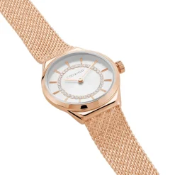 CODHOR Montre Lola Argenté cadran doré rose fond argenté bracelet acier doré rose Online