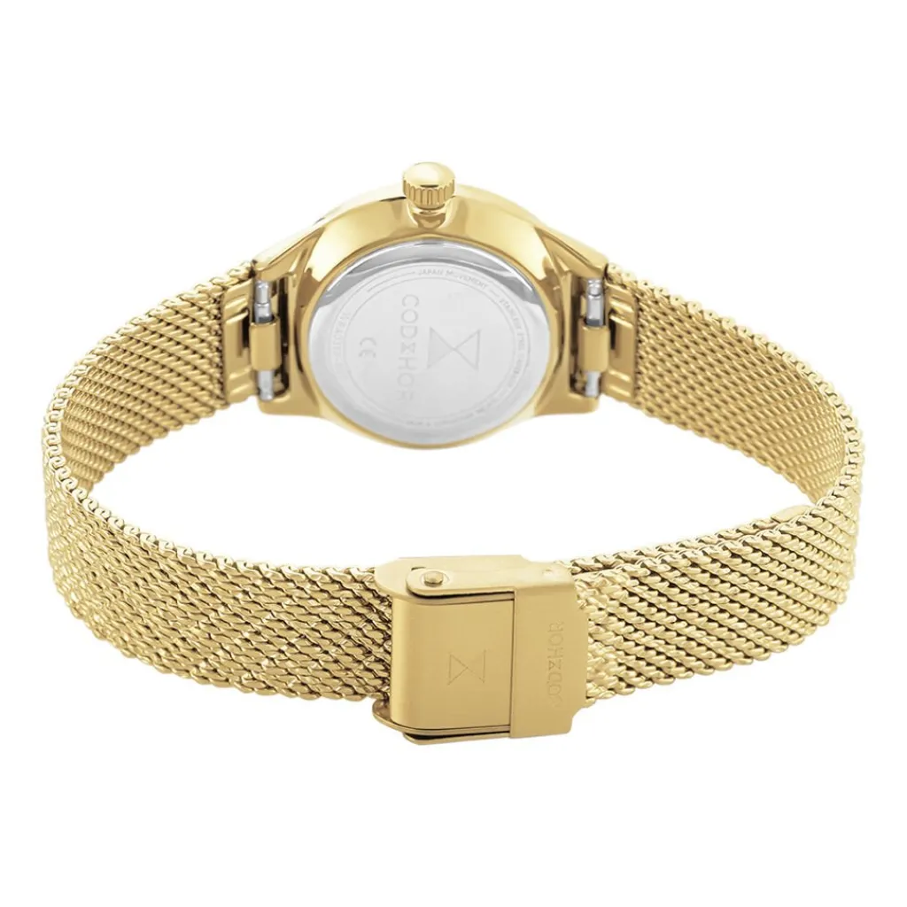 CODHOR Montre Lola Doré cadran doré fond doré bracelet acier doré